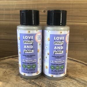 (2) Love Beauty And Planet Vegan Silk Protein Chamomile Shampoo 13.5oz.